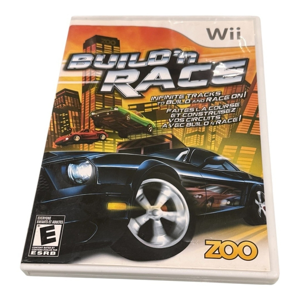 Build'n Race Nintendo Wii Video Game Complete Case Disc Racing Family Zoo Games